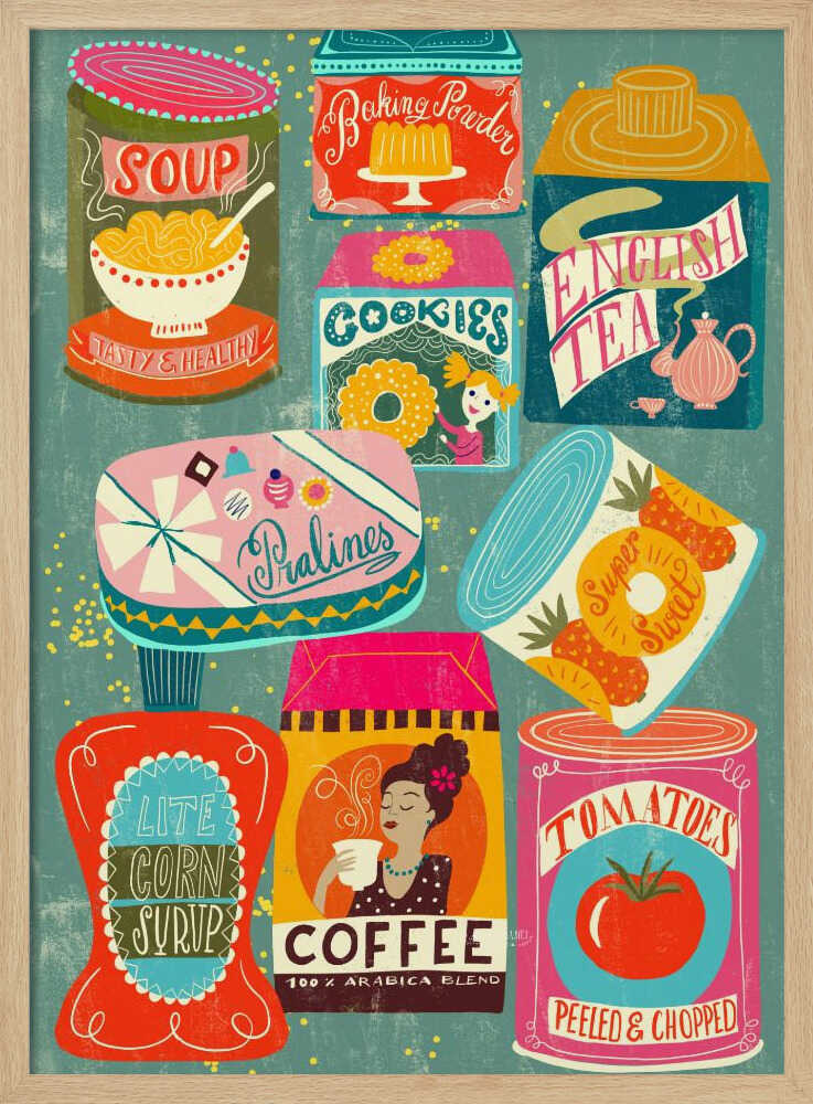 Colorful Pantry Turquoise | Poster