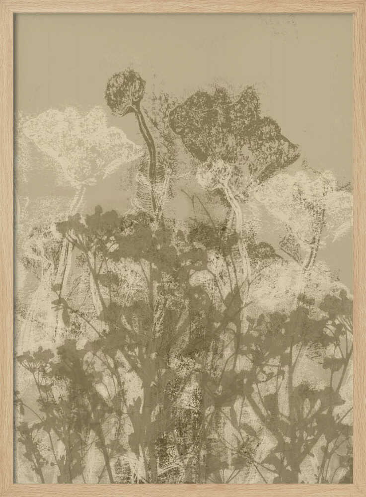 Misty Meadow. Abstract Botanical Art No.5 | Poster