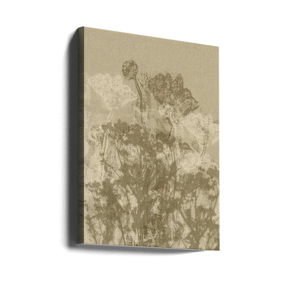 Nebelwiese. Abstrakte botanische Kunst Nr. 5 | Leinwand