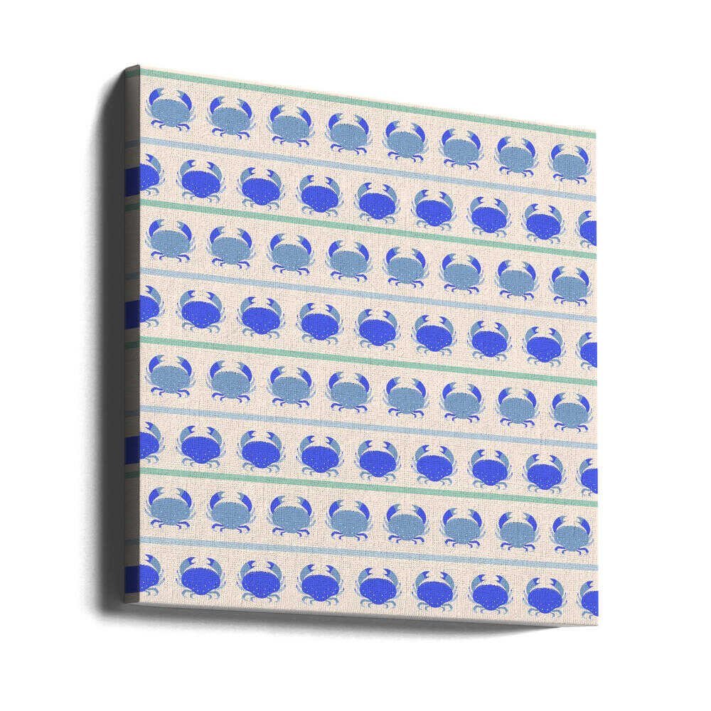 Blue Crabs Nautical Pattern | Canvas