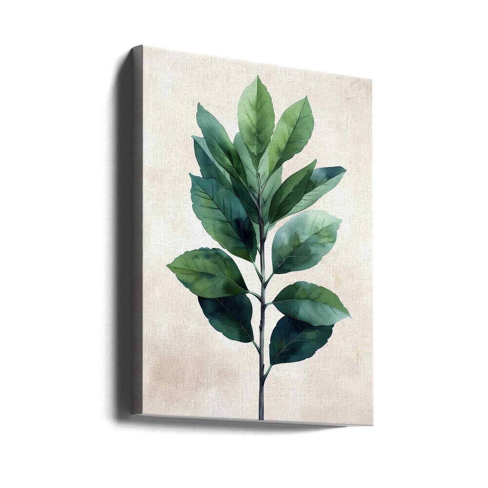 Aquarellkunst mit Naturblumen und Blättern (107) | Leinwand