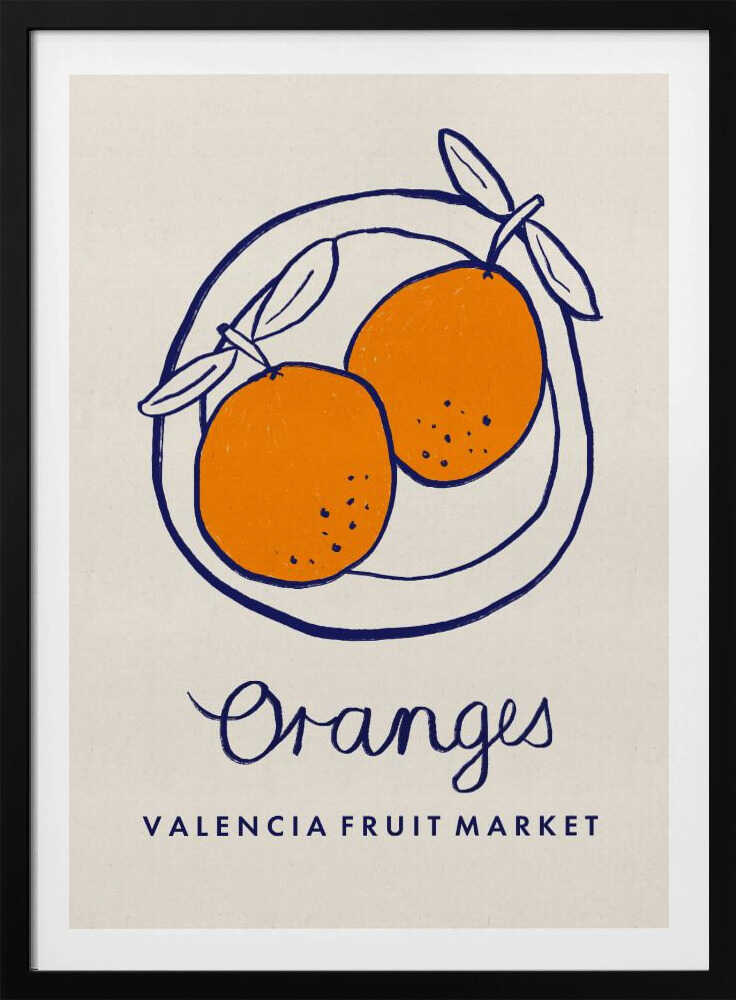 Art culinaire - Oranges du marché de Valence | Affiche