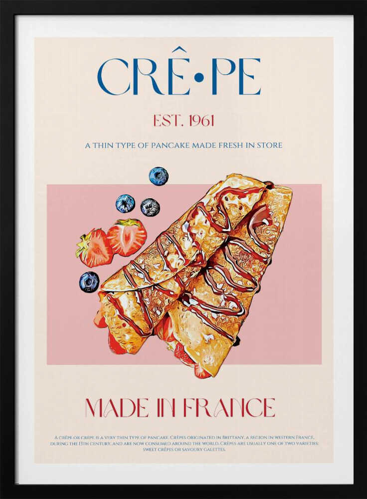Délices de crêpe française | Affiche