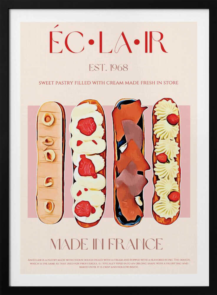 Französische Gebäckköstlichkeiten | Poster