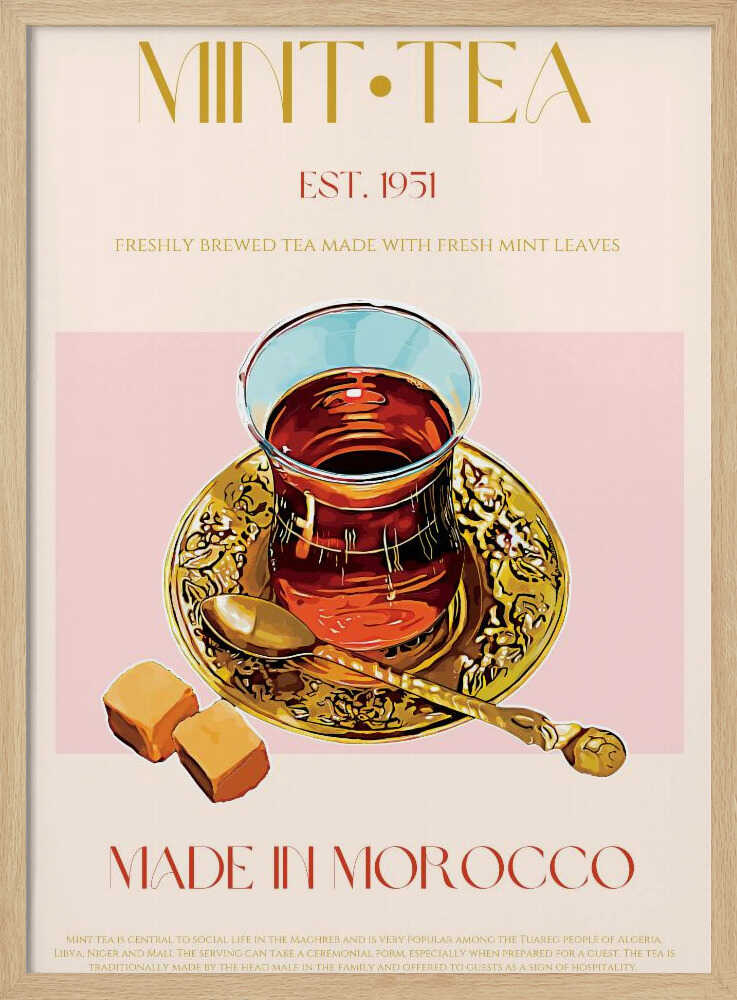 Thé à la menthe marocain | Affiche