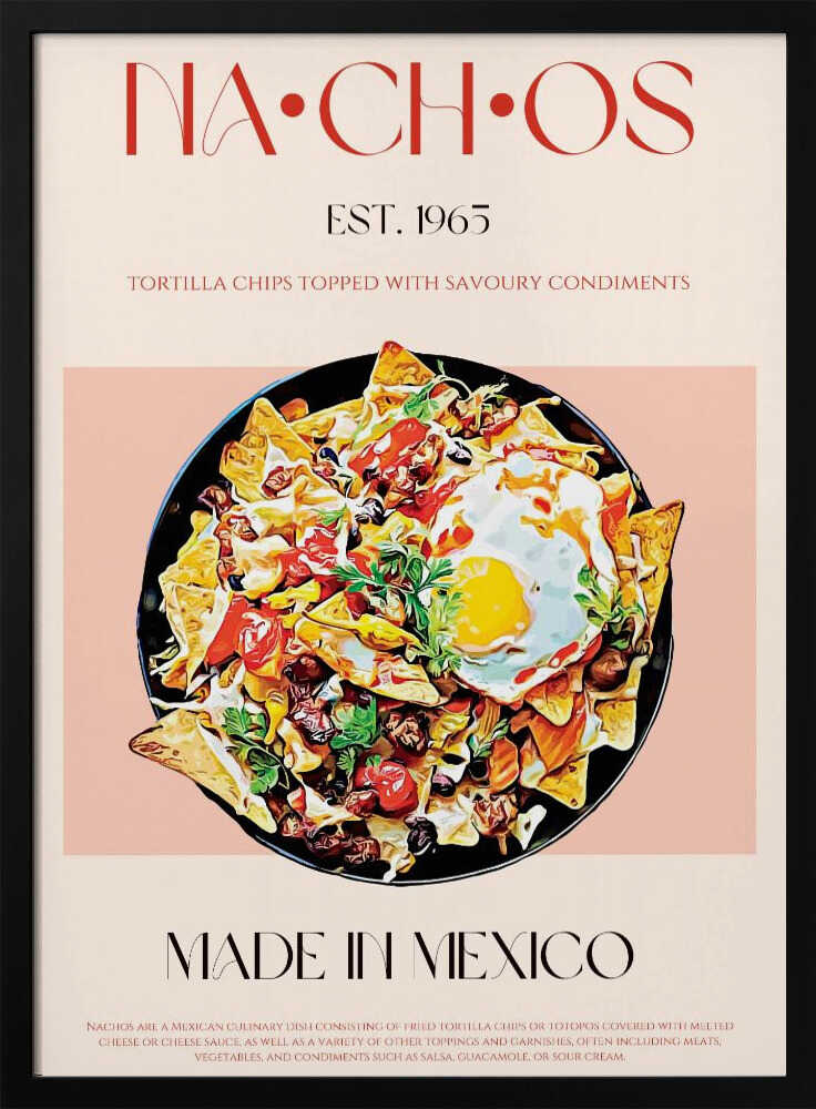 Colorful Mexican Nachos | Poster