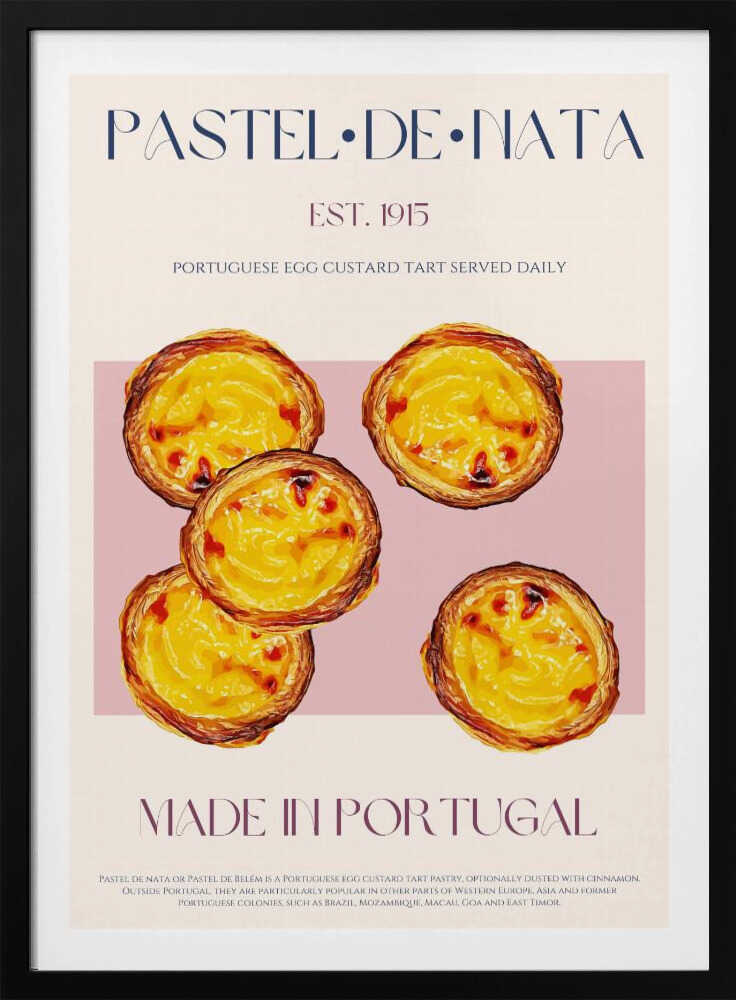 Traditional Portuguese Egg Custard Tart | Poster