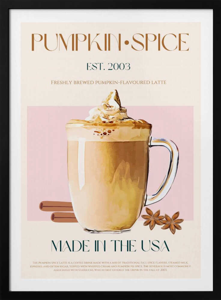 Délices d'automne au latte | Affiche