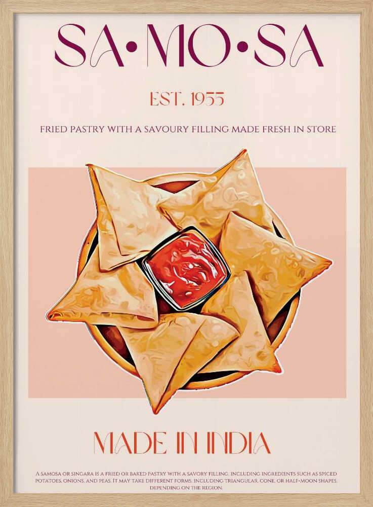 Samoussas frits indiens | Affiche