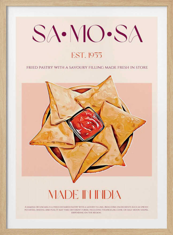 Samoussas frits indiens | Affiche