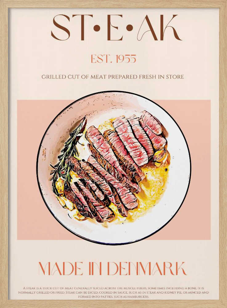 Grilled Meat Dish With Rosemary | Poster