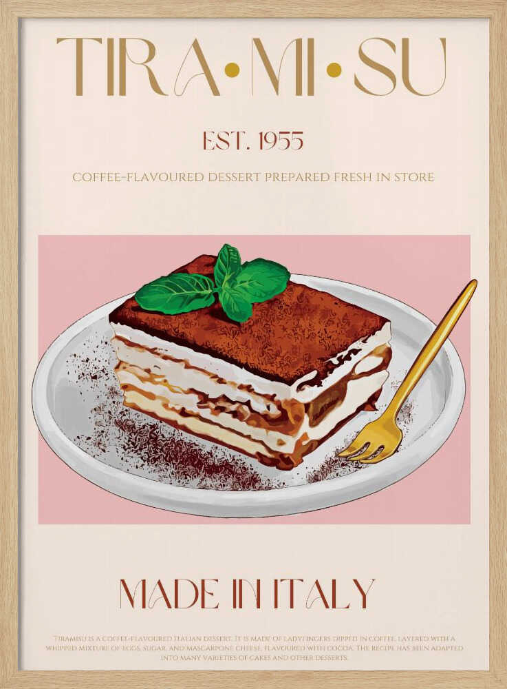 Classic Italian Tiramisu Print | Poster