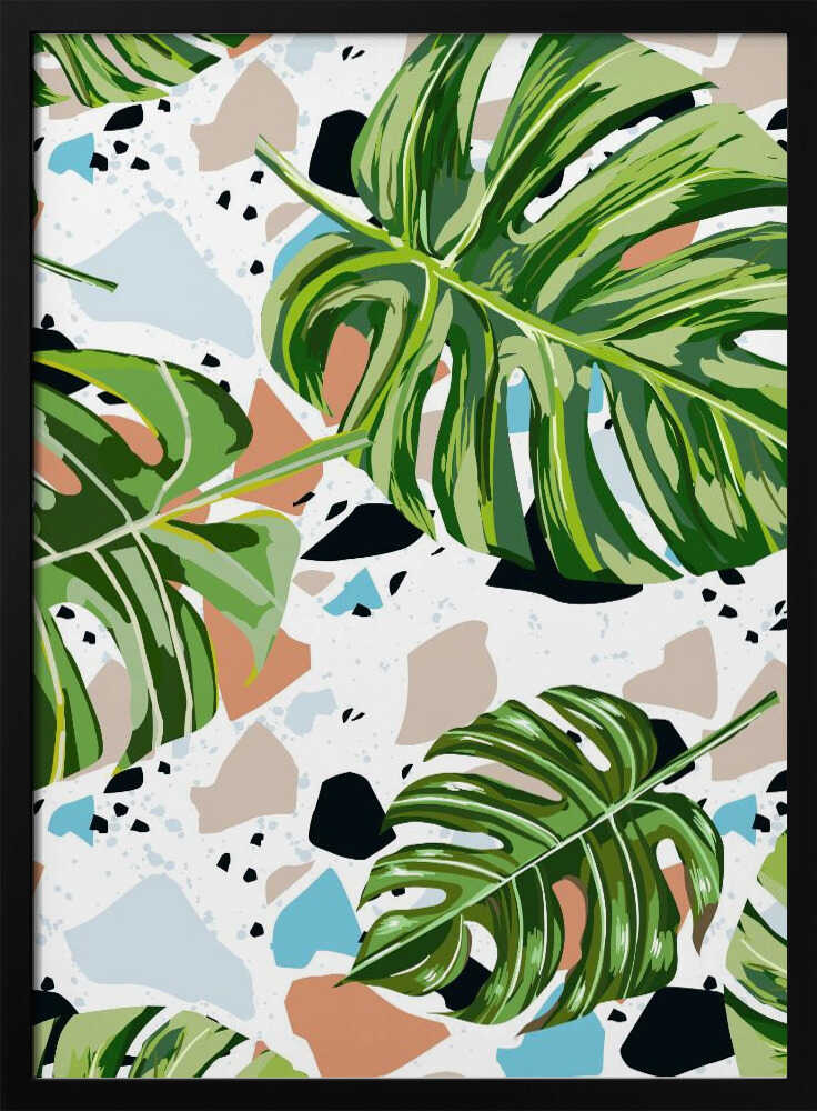 Et c'est dans la nature que je trouve les pièces manquantes | Terrazzo tropical | Affiche