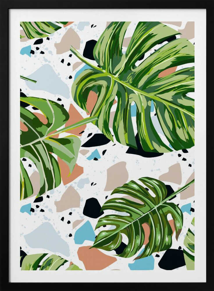 Et c'est dans la nature que je trouve les pièces manquantes | Terrazzo tropical | Affiche