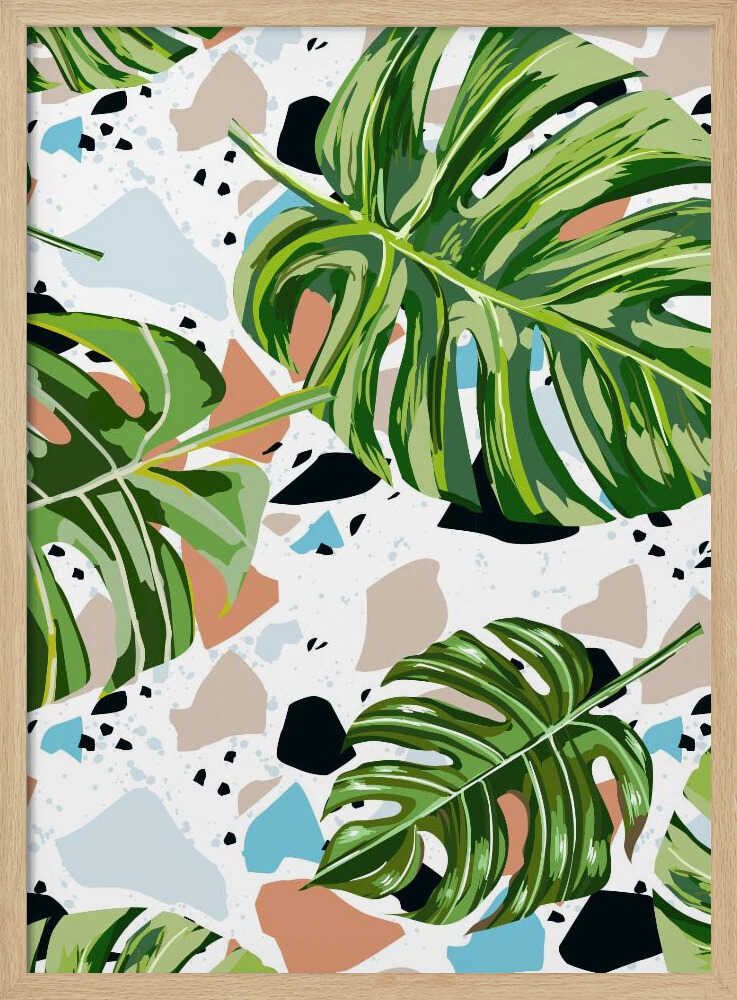 Et c'est dans la nature que je trouve les pièces manquantes | Terrazzo tropical | Affiche