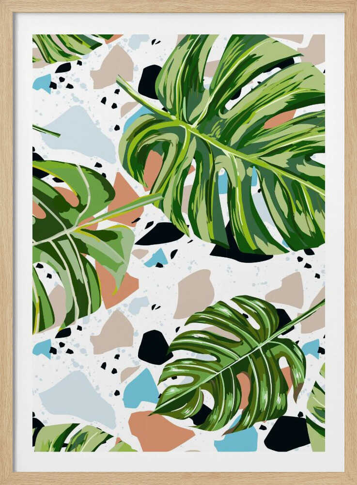 Et c'est dans la nature que je trouve les pièces manquantes | Terrazzo tropical | Affiche