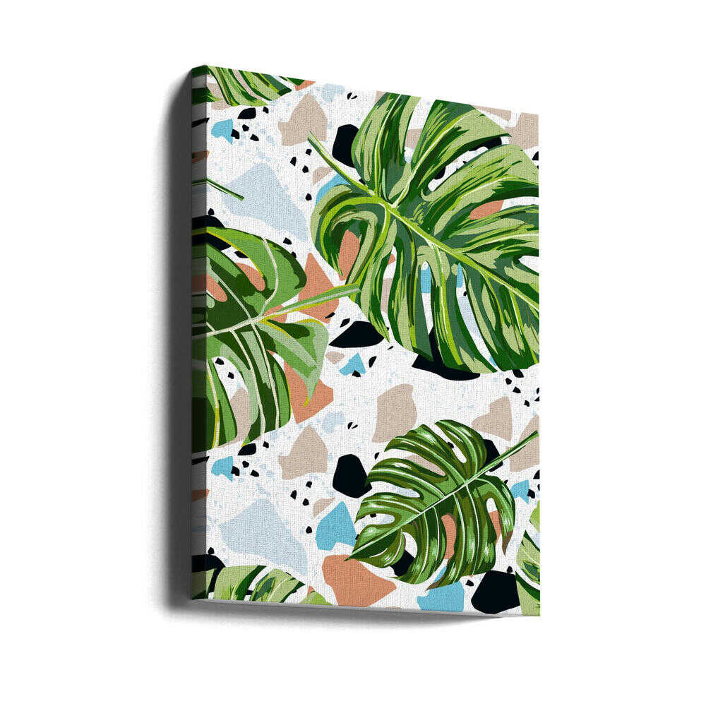 Et c'est dans la nature que je trouve les pièces manquantes | Terrazzo tropical | Toile