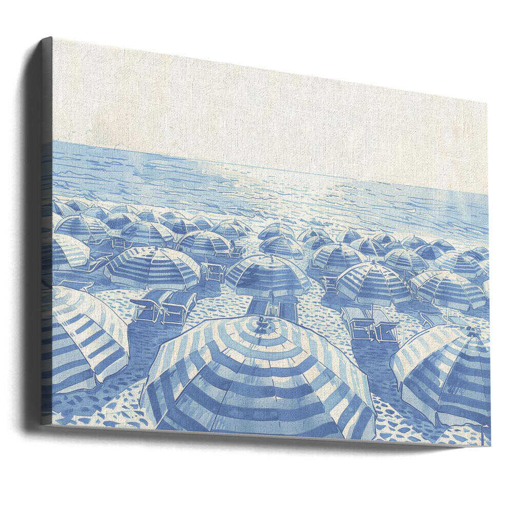 Gestreifte Regenschirme Pergament | Canvas