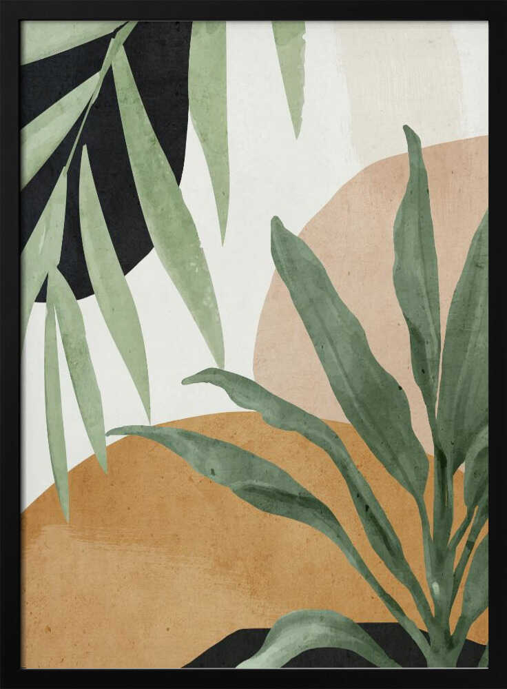 Abstrakte Kunst: Tropische Blätter | Poster