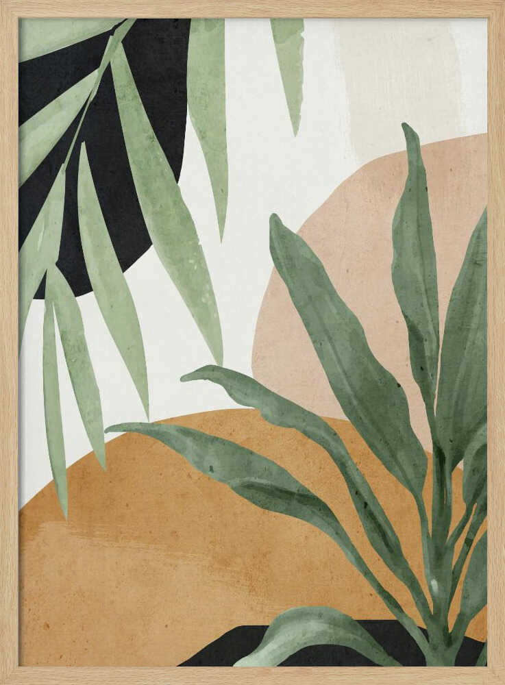 Abstrakte Kunst: Tropische Blätter | Poster