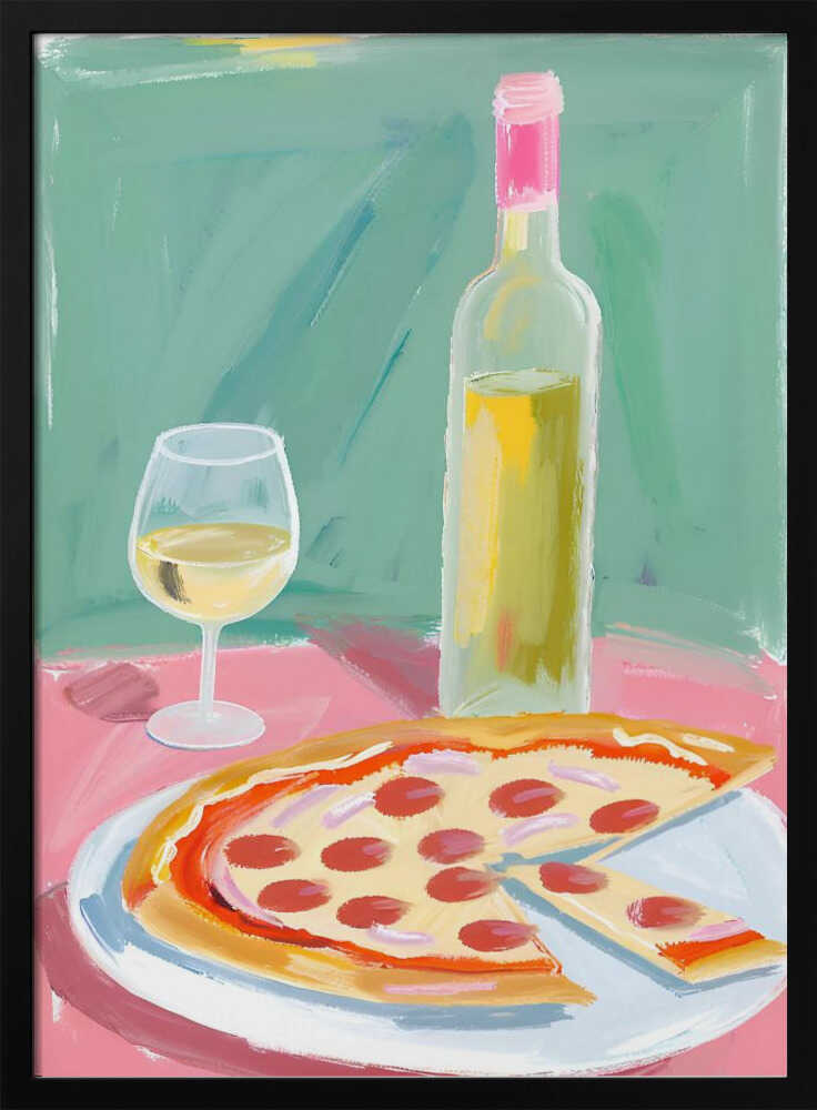 Pizza et vin | Affiche