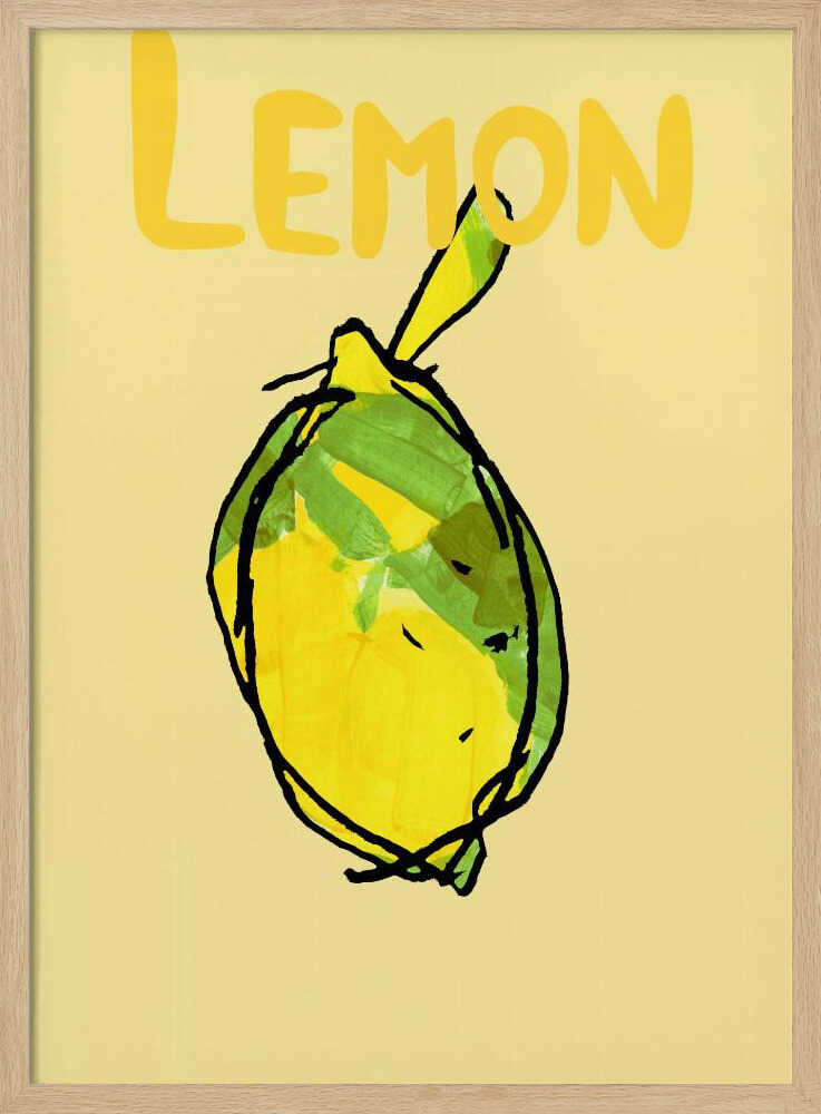 Gelbe und grüne Zitrone | Poster