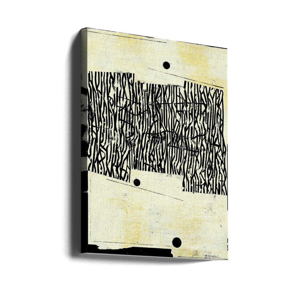 Schwarze Linienmuster | Leinwand