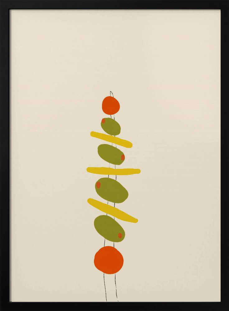 A Skewer with Olives and Tomatoes | Poster