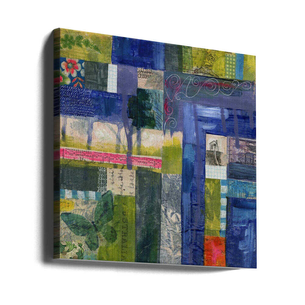 Lebendiger Mosaik-Wandteppich | Leinwand