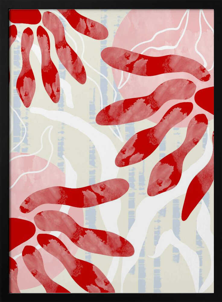 Grafisches Blumenmuster im Boho-Stil | Poster