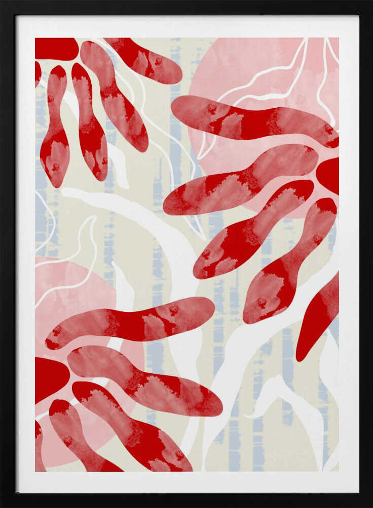 Grafisches Blumenmuster im Boho-Stil | Poster