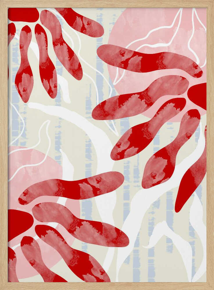 Grafisches Blumenmuster im Boho-Stil | Poster