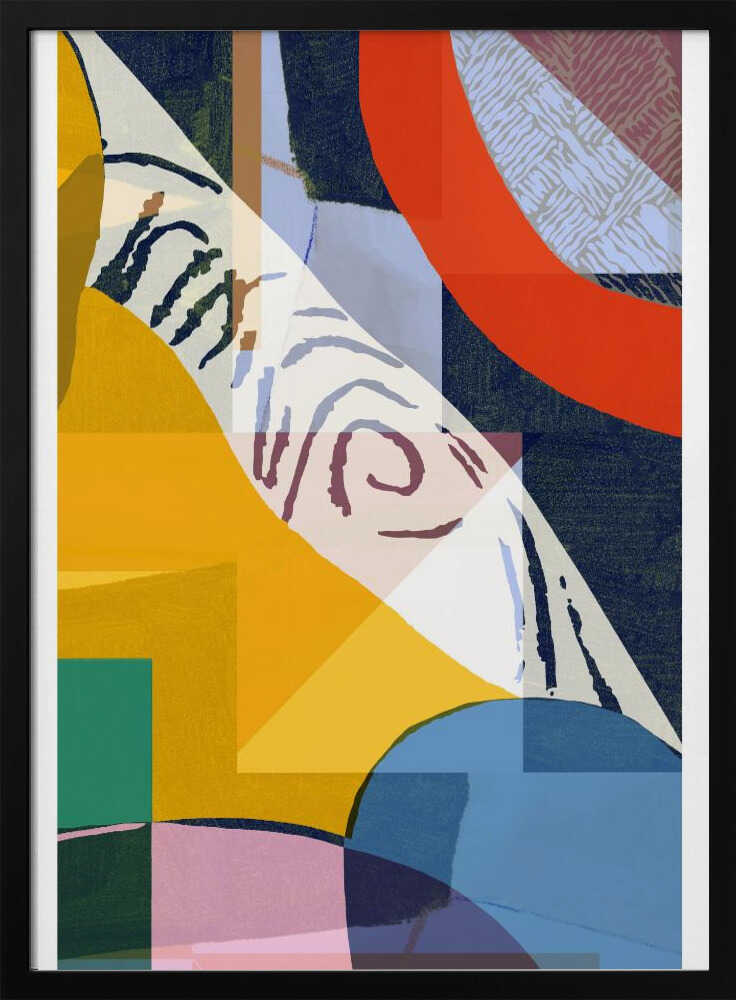 Composition vibrante de formes géométriques | Affiche