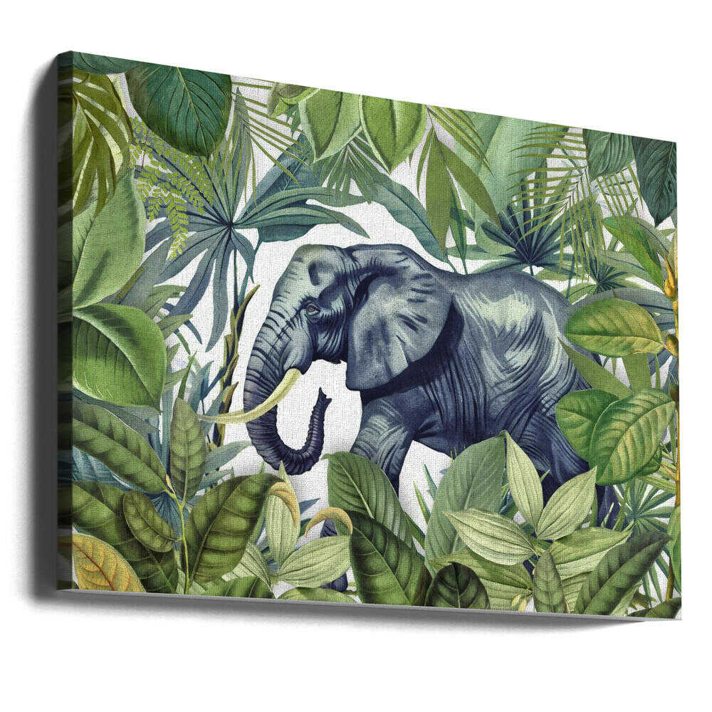 Elefanten-Dschungel | Leinwand
