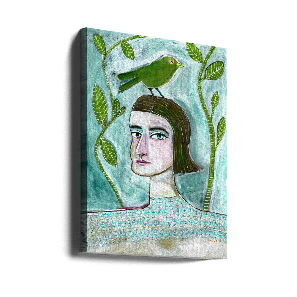 Lady with the bird | Canvas