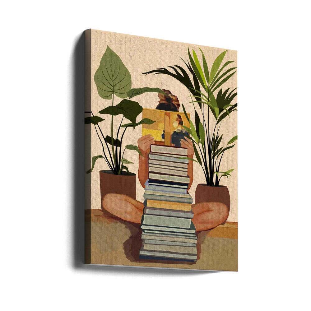Bücherliebhaber | Leinwand