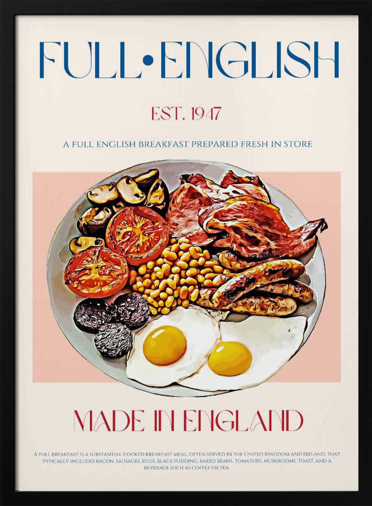Petit-déjeuner anglais complet traditionnel | Affiche