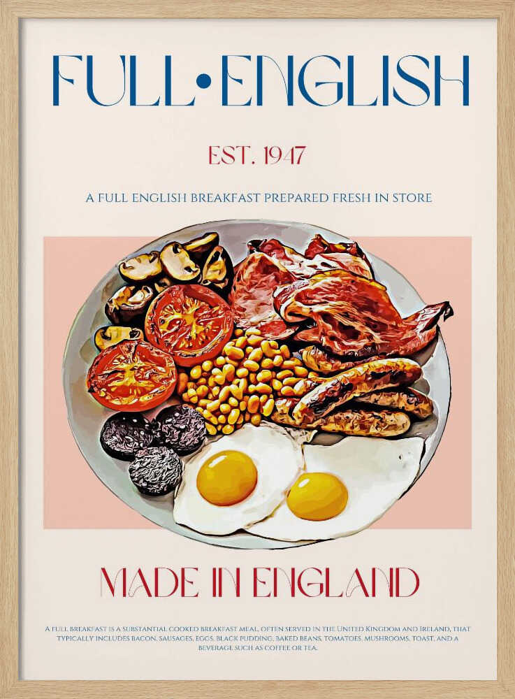 Petit-déjeuner anglais complet traditionnel | Affiche