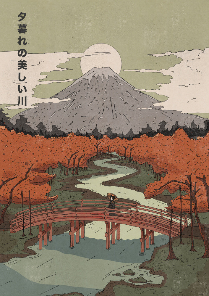 Beautiful River At Dusk | Poster