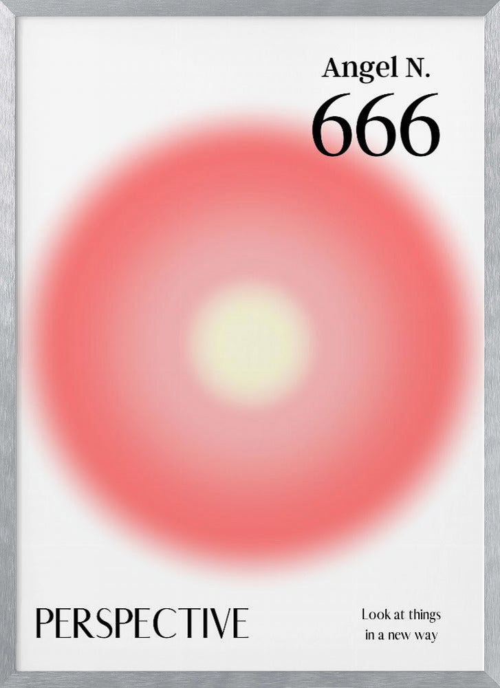 Angel Number 666 | Poster - Silver Frame Interior