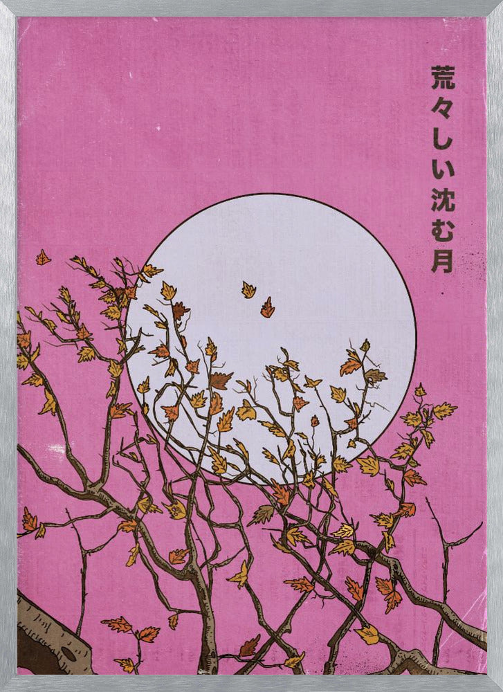 The Wild Setting Moon | Poster - Silver Frame Interior