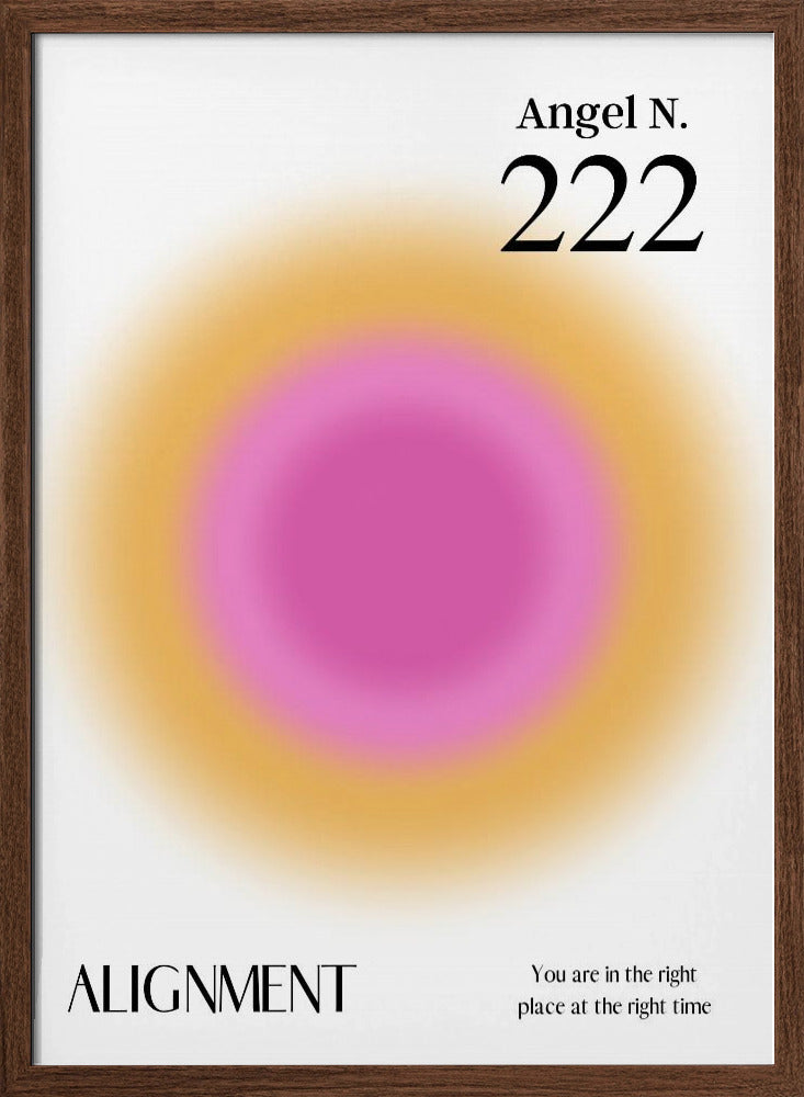 Angel Number 222 | Poster - Walnut Frame Interior