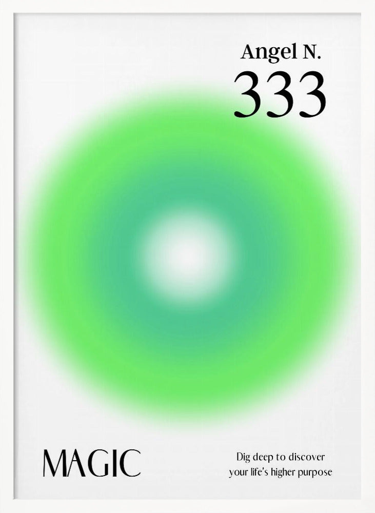 Angel Number 333 | Poster - White Frame Interior
