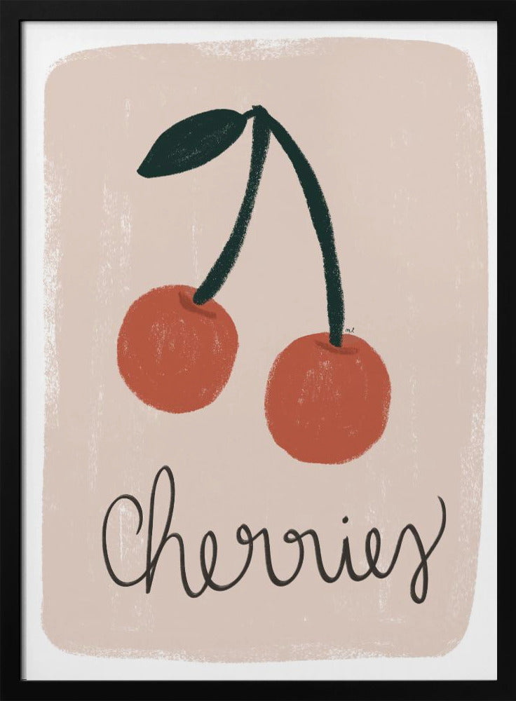 Cherries by Menina Lisboa - Black Frame Interior