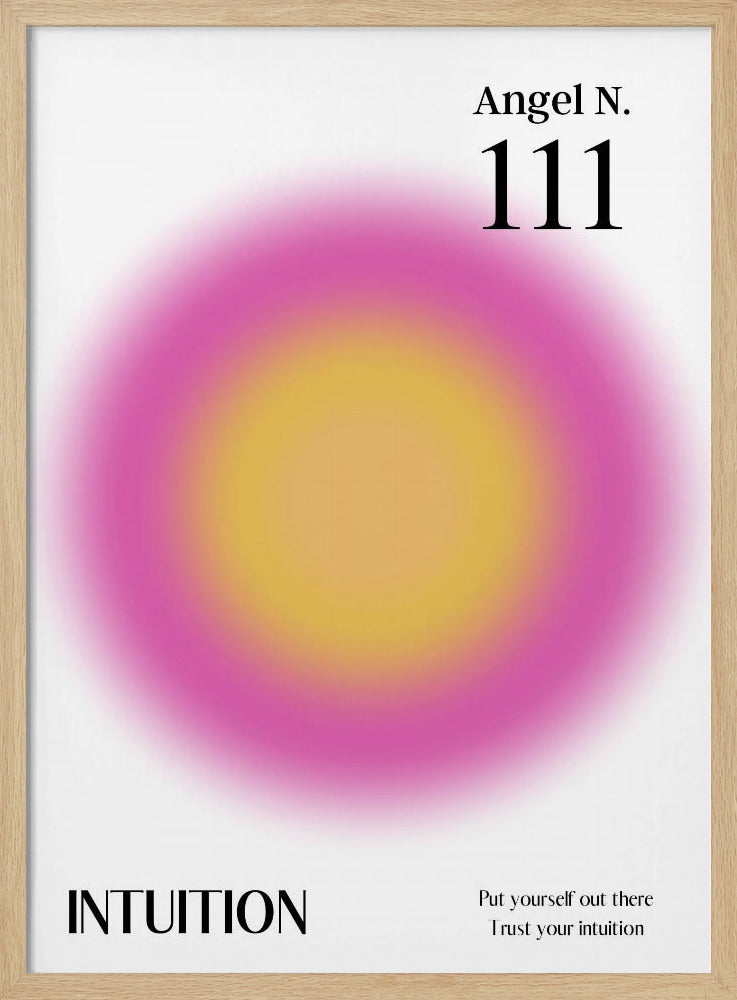Angel Number 111 | Poster - Wood Frame Interior