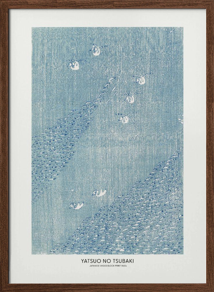 Japanese Woodblock Print 1860s | Poster - Walnut Frame Interior