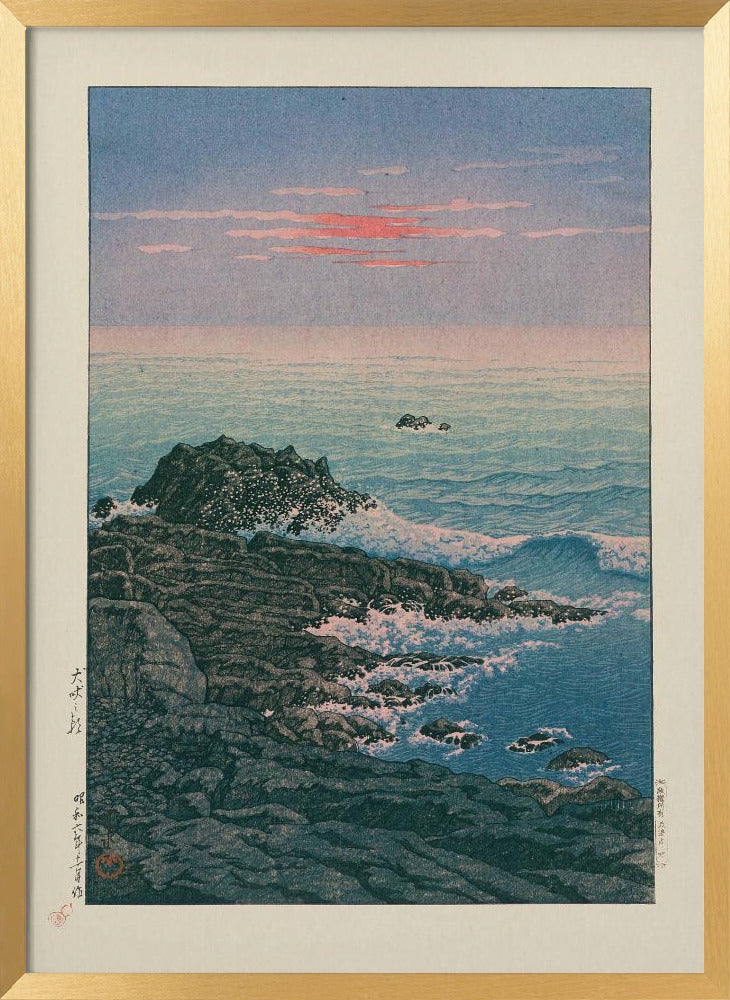 Morning At Cape Inubō | Poster - Gold Frame Interior