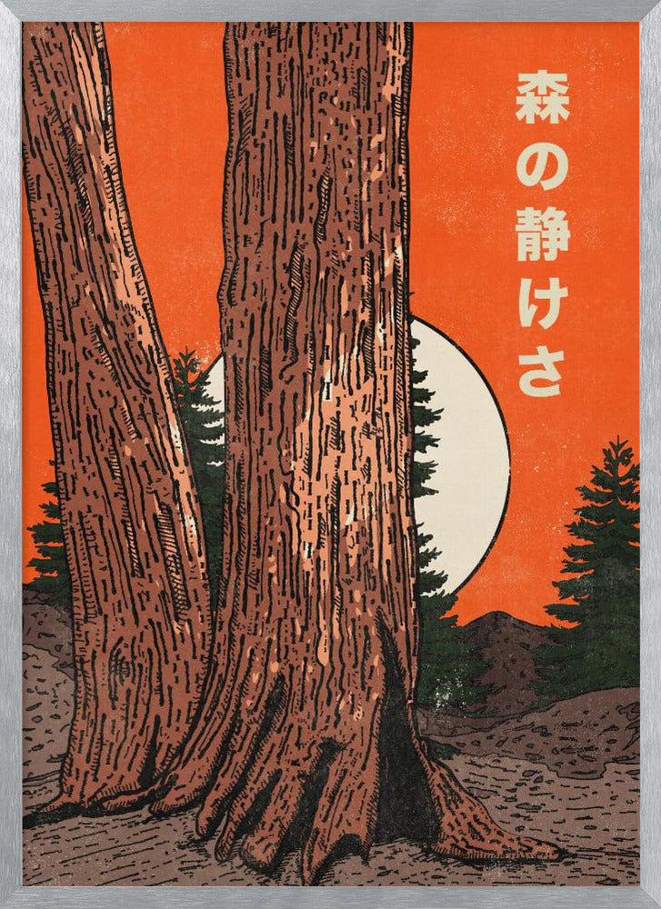 The Calm of the Forest | Poster - Silver Frame Interior