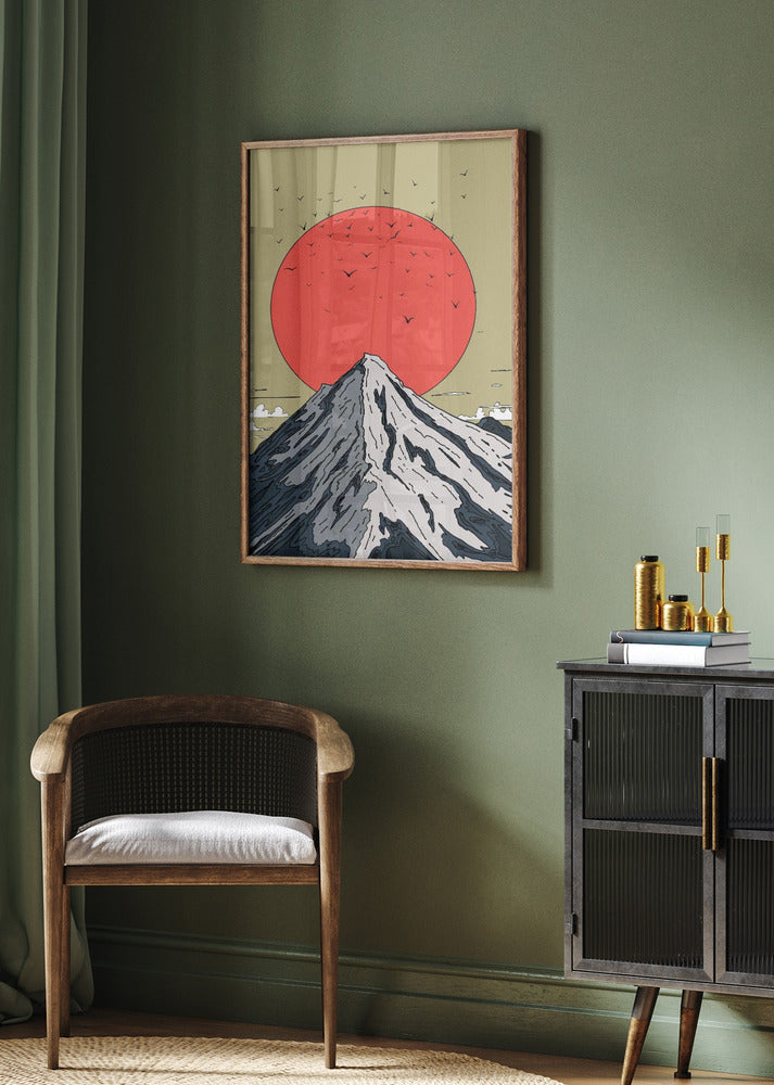Snow Capped Mountain | Poster - Room Interior 2