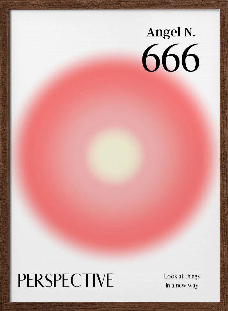Angel Number 666 | Poster - Walnut Frame Interior